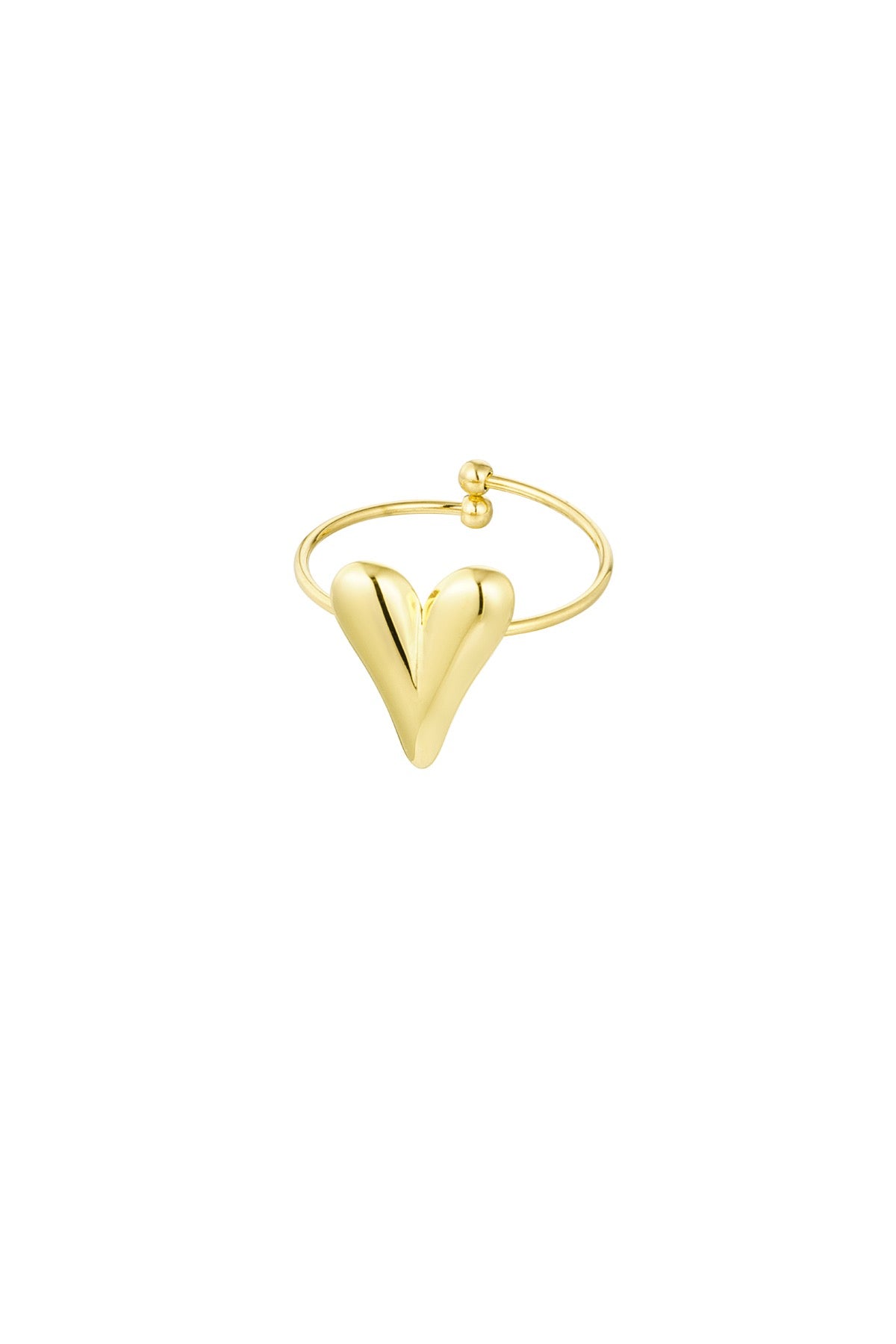 Aesthetic Hartjes ring goud