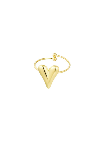 Aesthetic Hartjes ring goud