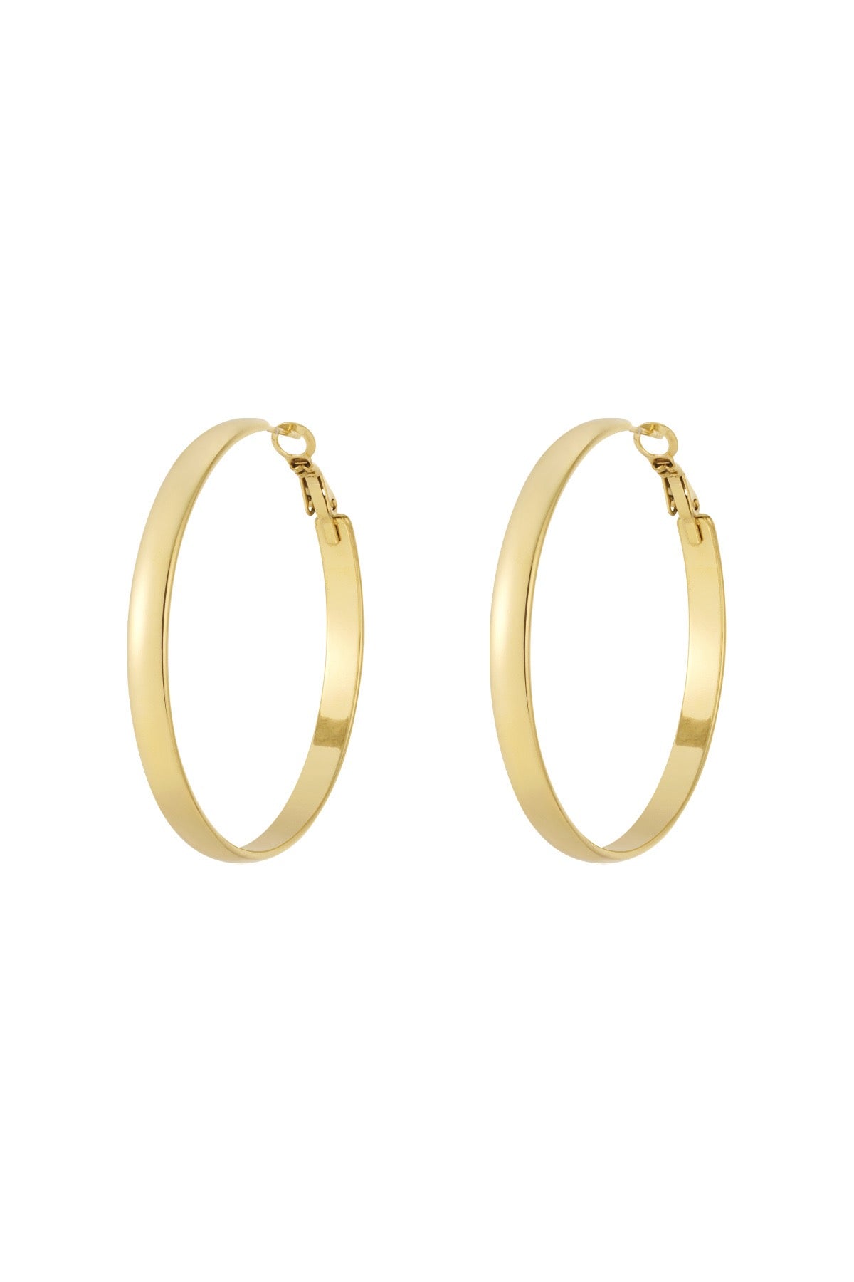 Basic hoop M oorbellen goud