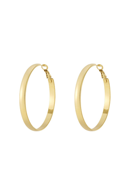 Basic hoop M oorbellen goud