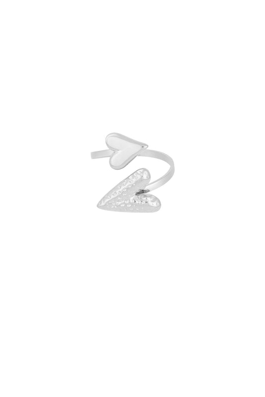 Dual affection ring zilver