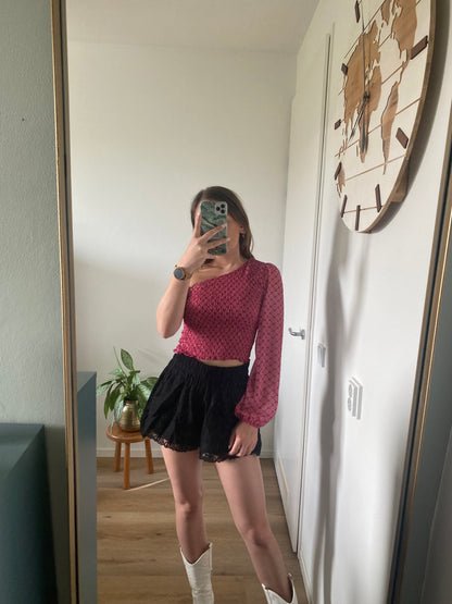 Lina - One shoulder top roze