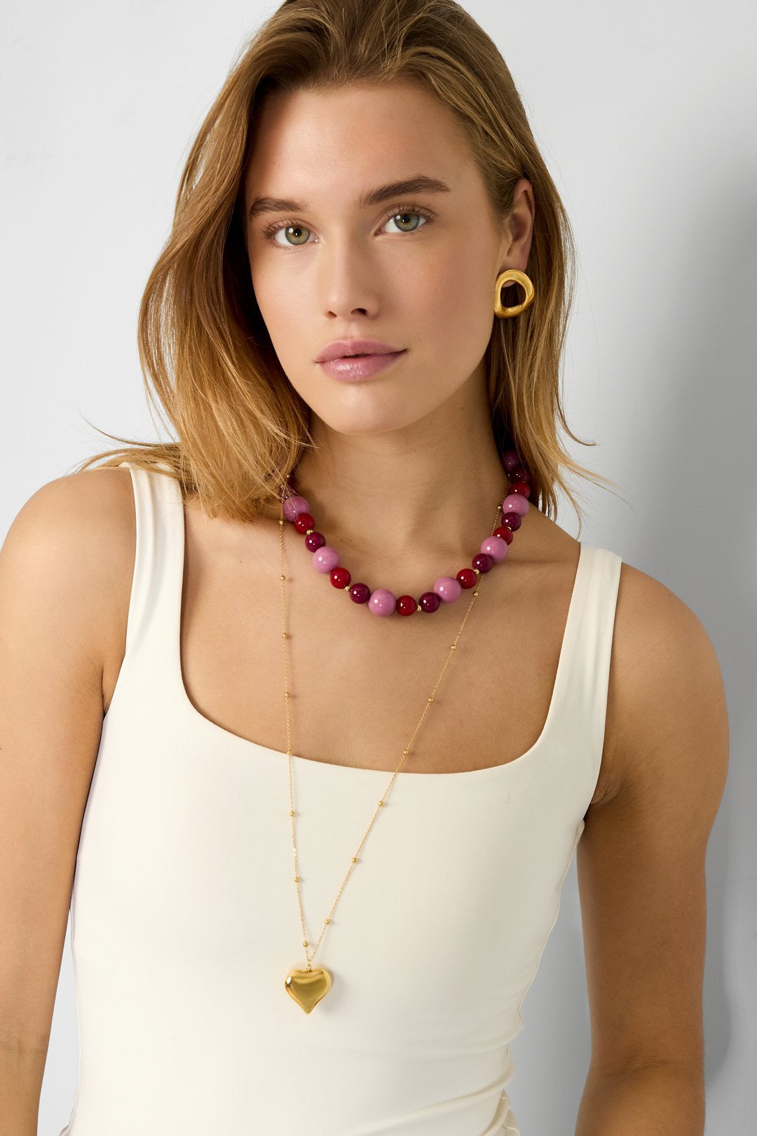 Lange ketting met hart