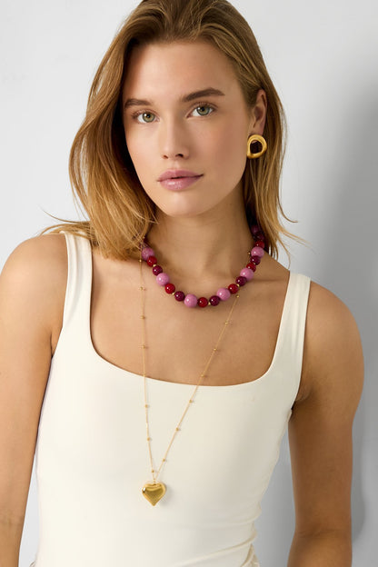 Lange ketting met hart
