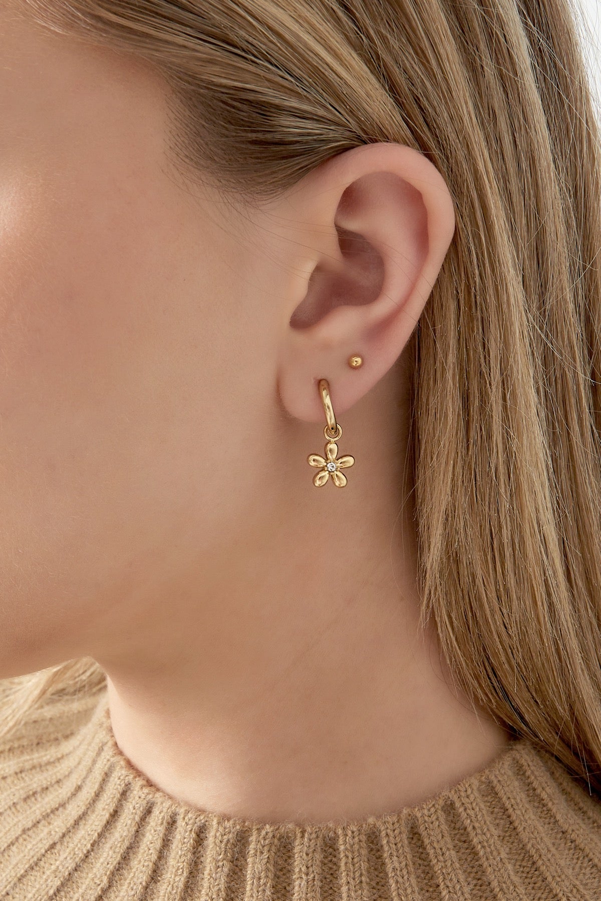 Daisy oorbellen goud