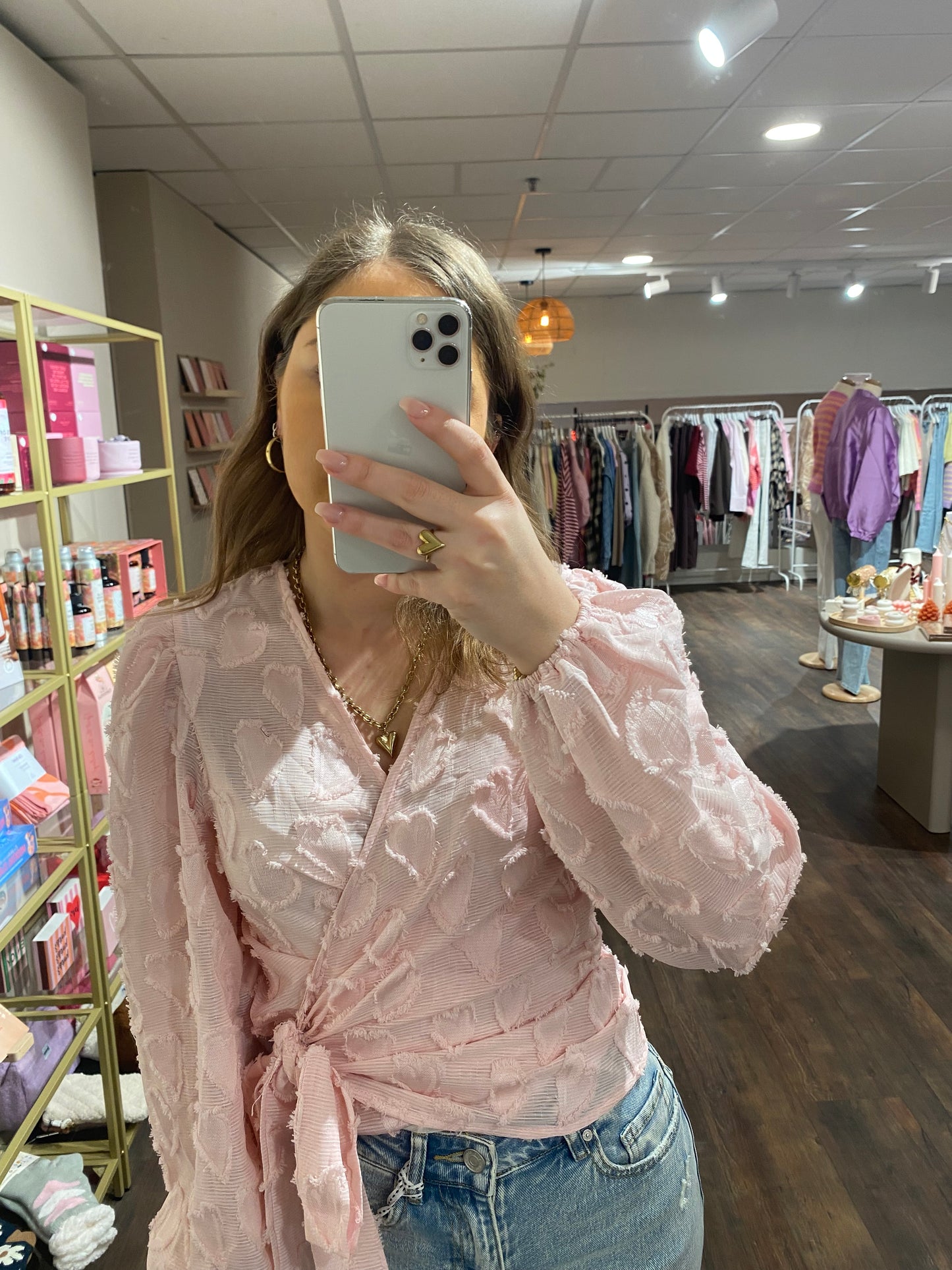 Zachte blouse met romantische print.