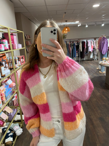 Multicolor damesvest zonder knopen