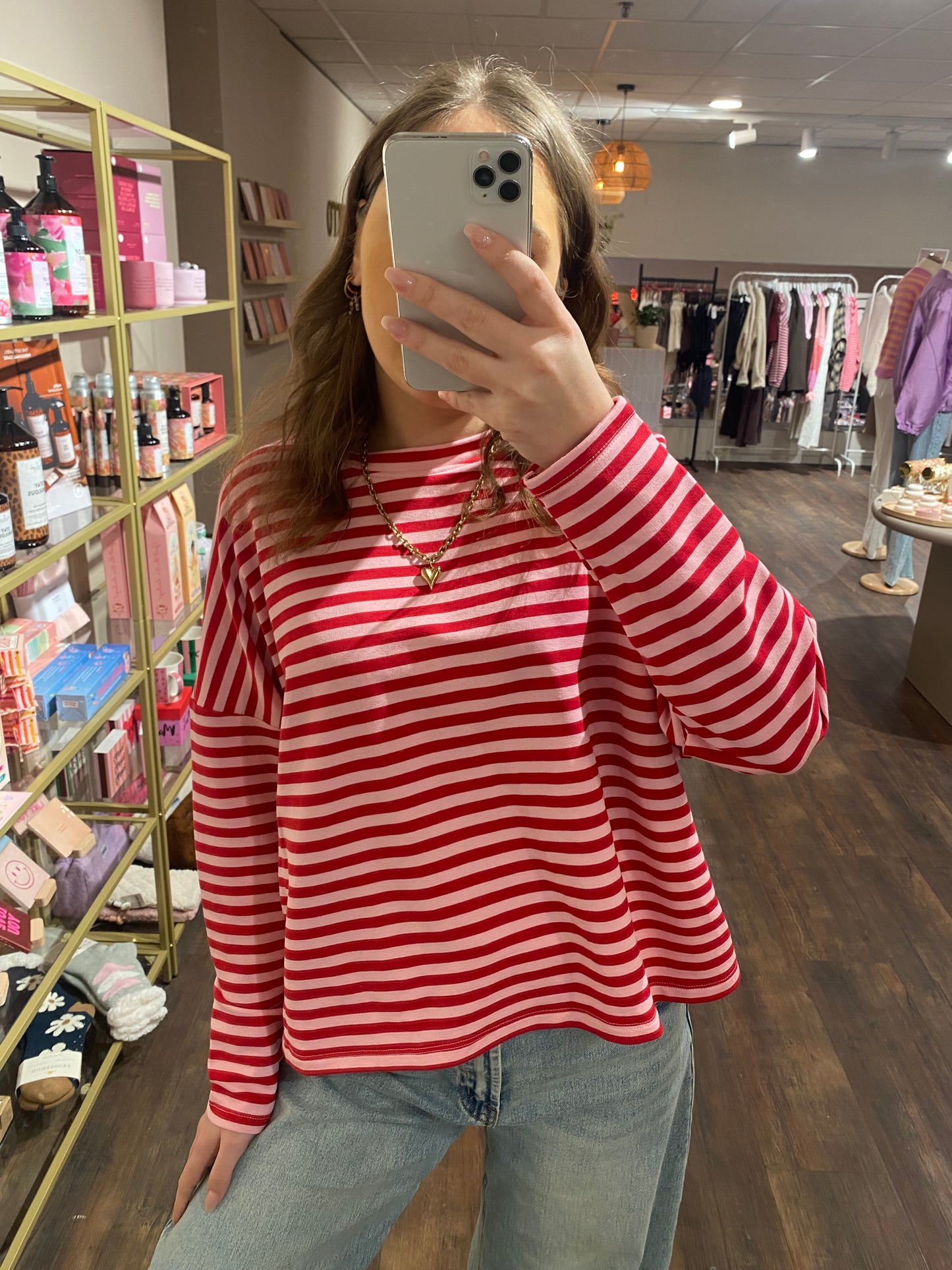 Stijlvolle longsleeve met strepen.