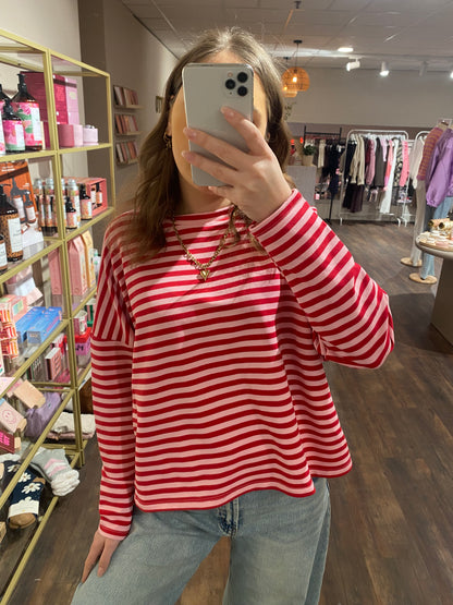 Stijlvolle longsleeve met strepen.