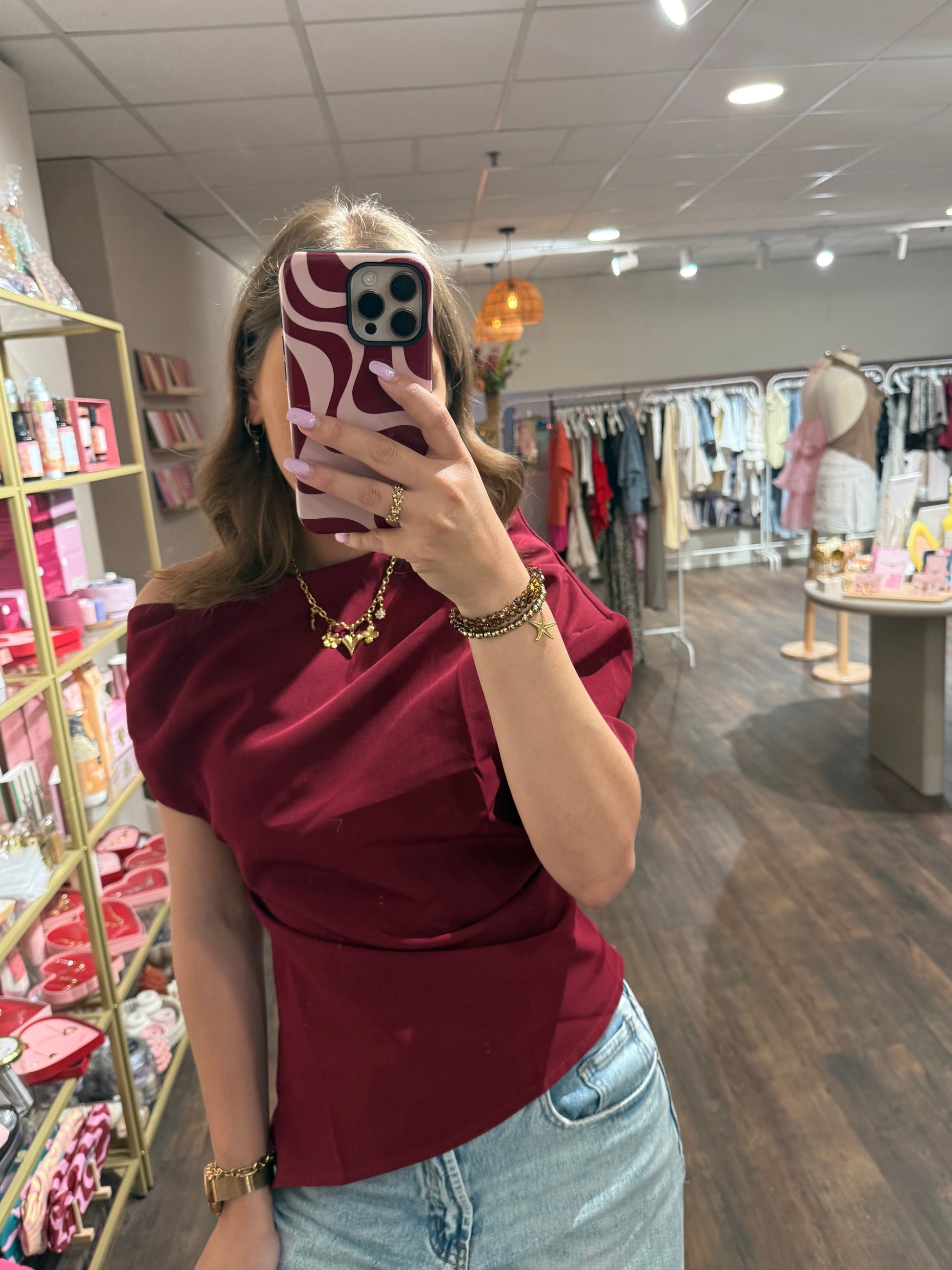 Elegante bordeaux top 