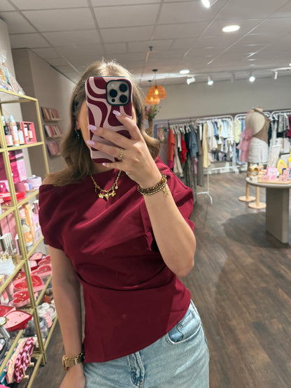 Elegante bordeaux top 