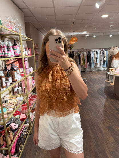 Elegante haltertop met pailletjes 