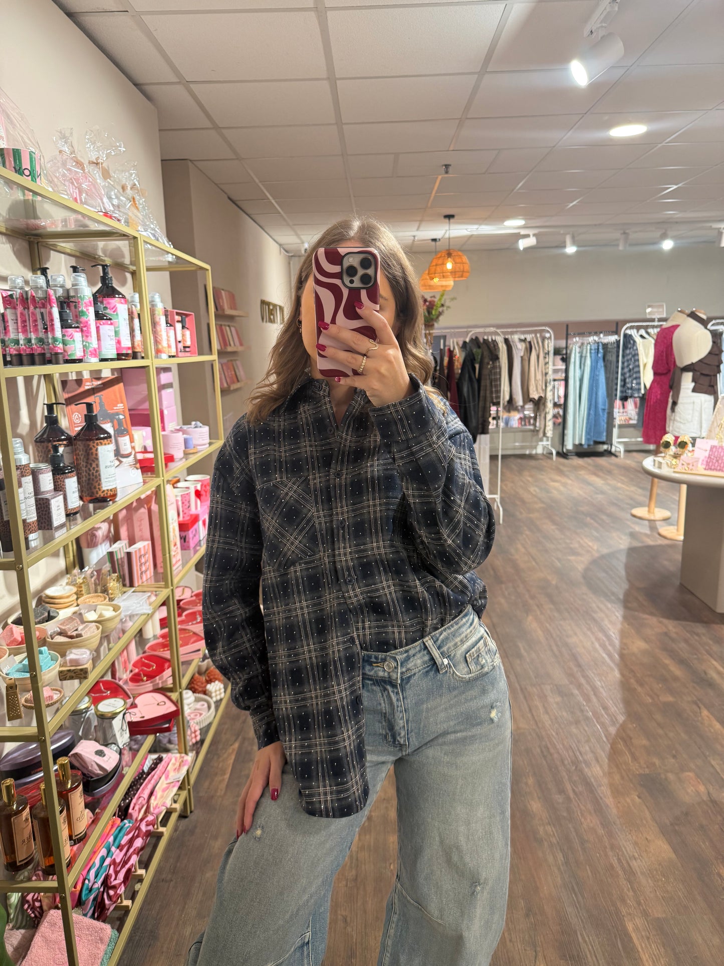Glitter blouse voor feestdagen en avondjes uit.  