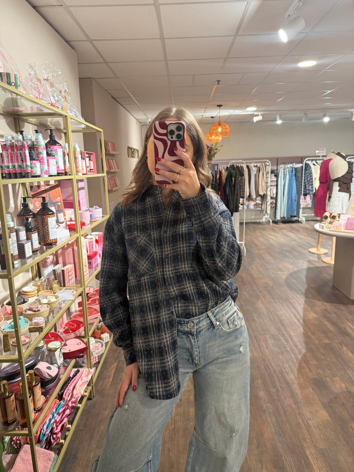 Glitter blouse voor feestdagen en avondjes uit.  