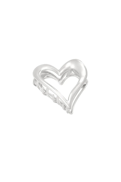 Haarklem hart zilver
