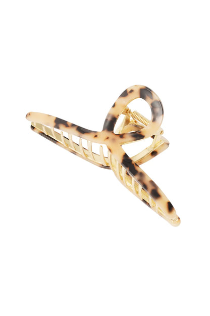 Haarklem krul marble bruin