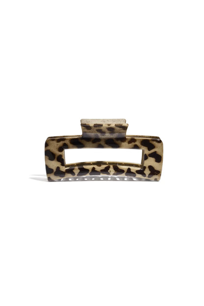 Haarklem luipaard print khaki