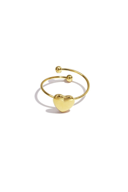 Simple Little Heart ring goud