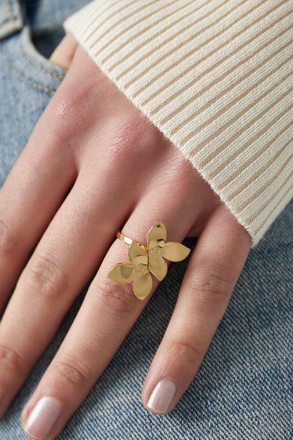 Flower Duo ring zilver