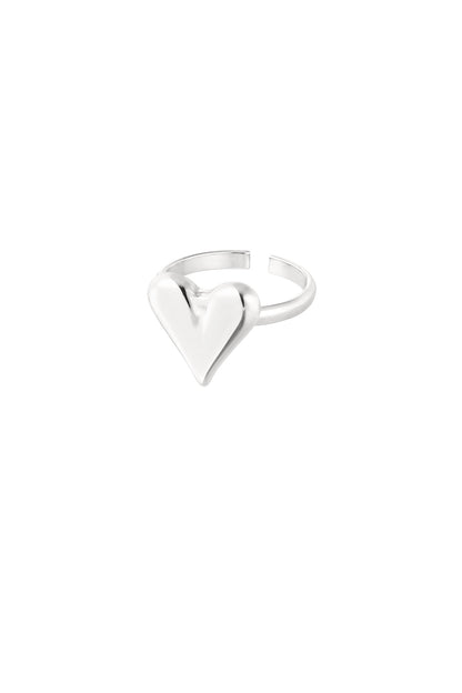 Classy Hartjes Ring zilver