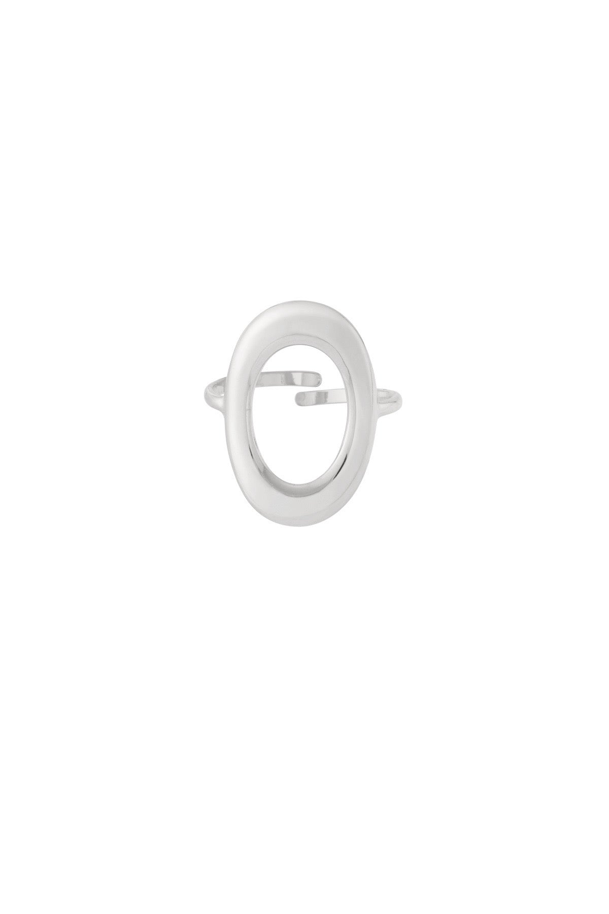 Ovale ring zilver