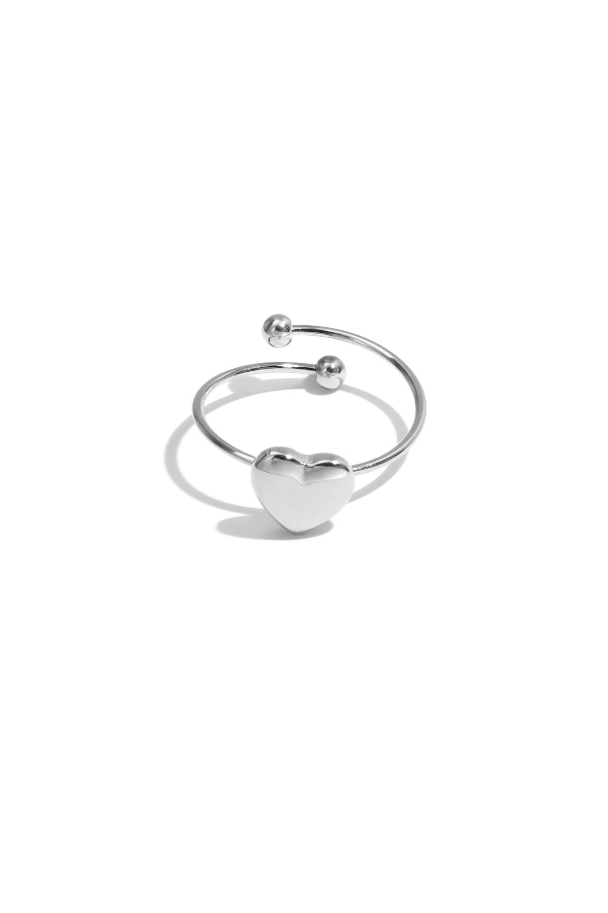 Simple Little Heart ring zilver