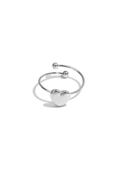 Simple Little Heart ring zilver