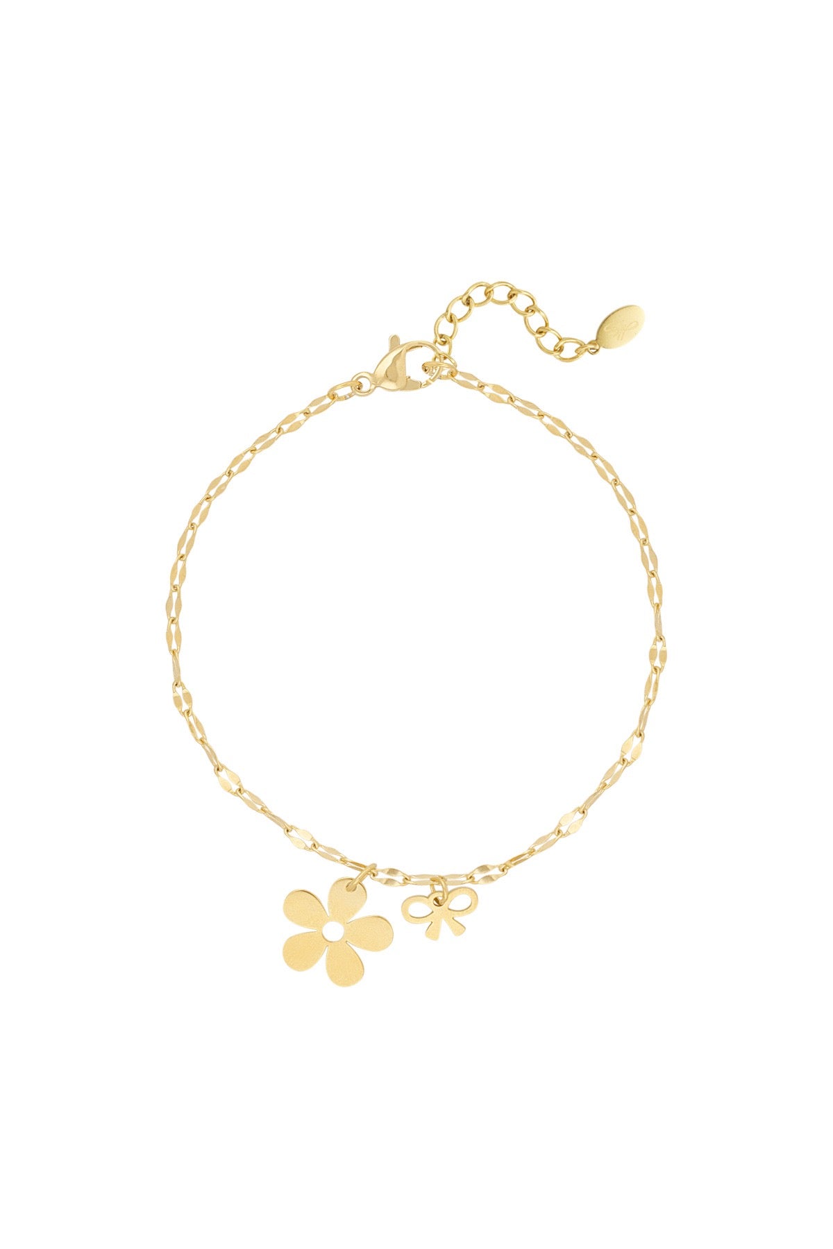 floral bowlicious armband goud