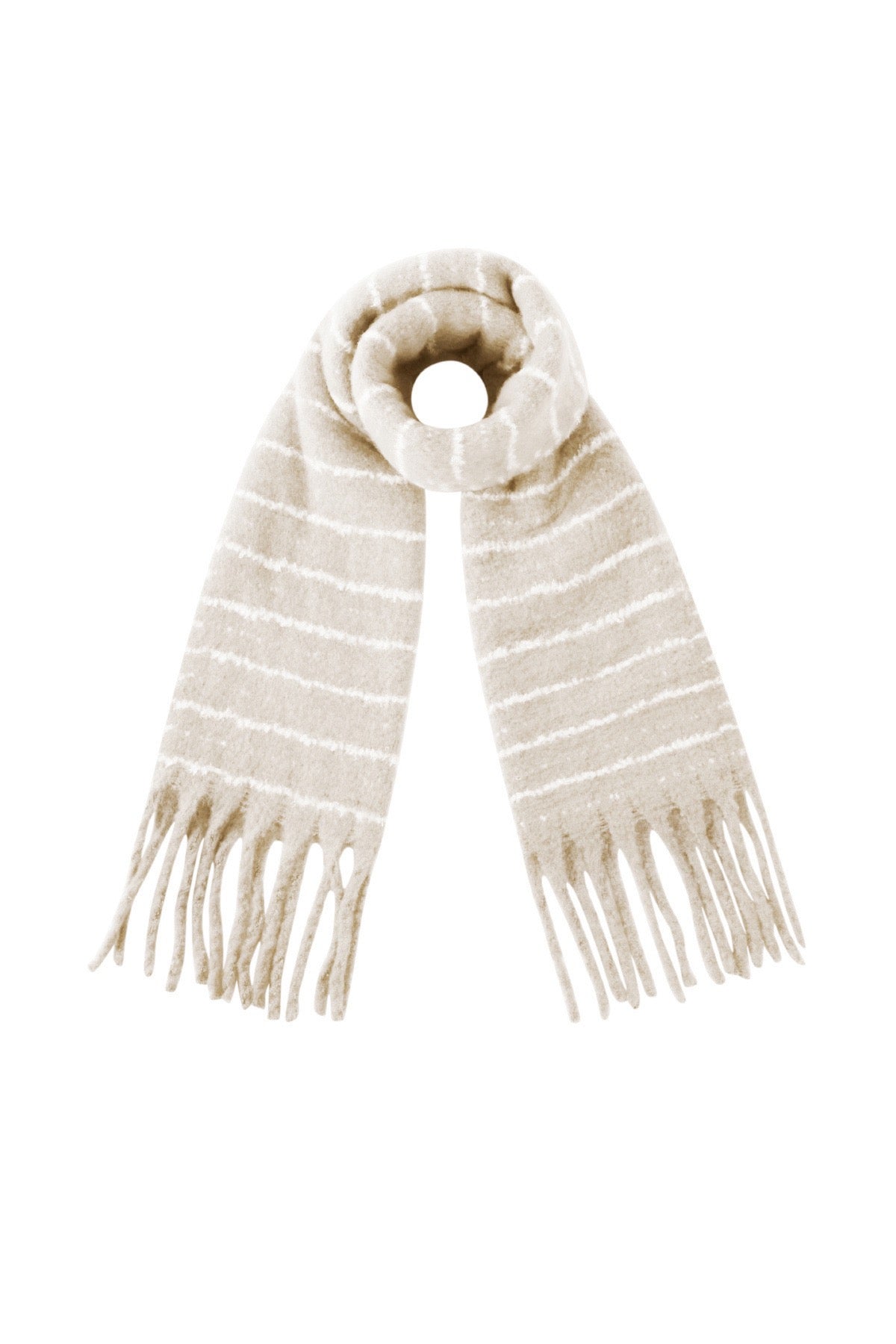 Wintersjaal Strip Casual Abrikoos