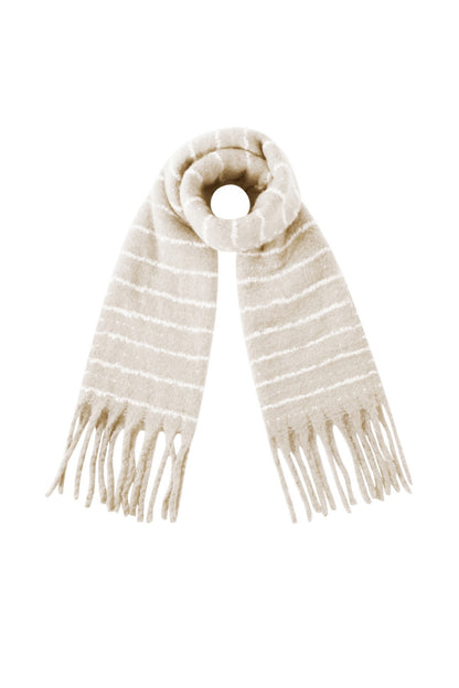 Wintersjaal Strip Casual Abrikoos