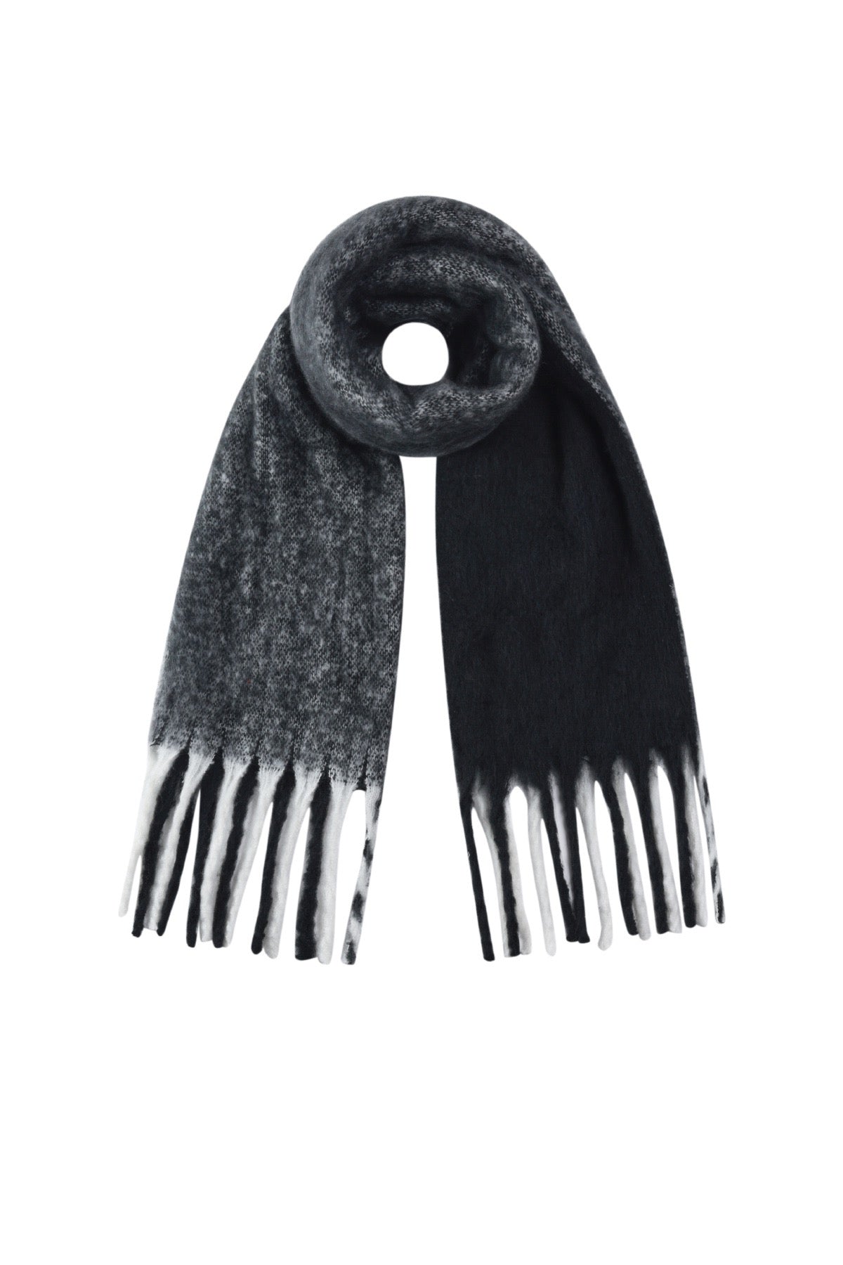 Wintersjaal Gemengde Kleuren Zwart