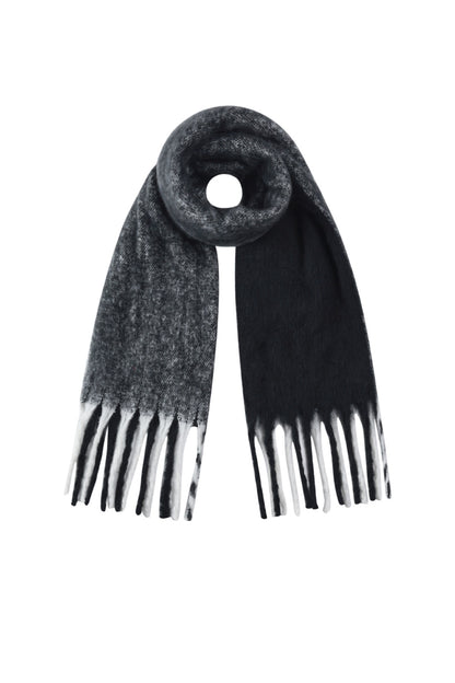 Wintersjaal Gemengde Kleuren Zwart