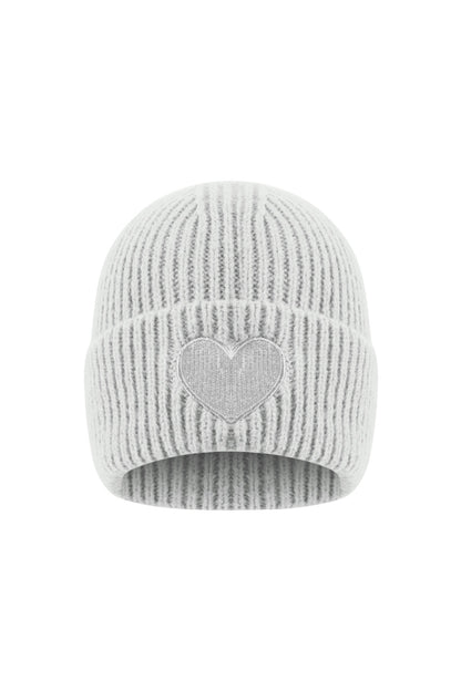Hartjes muts lichtgrijs