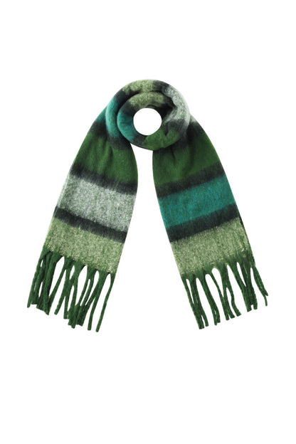 Basic herfstsjaal groen