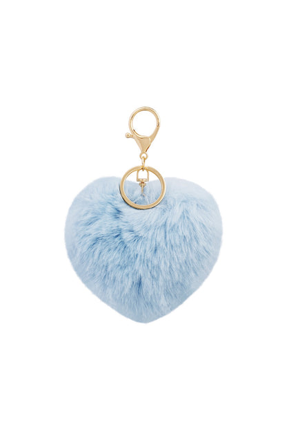 Sleutelhanger heart to fluff blauw