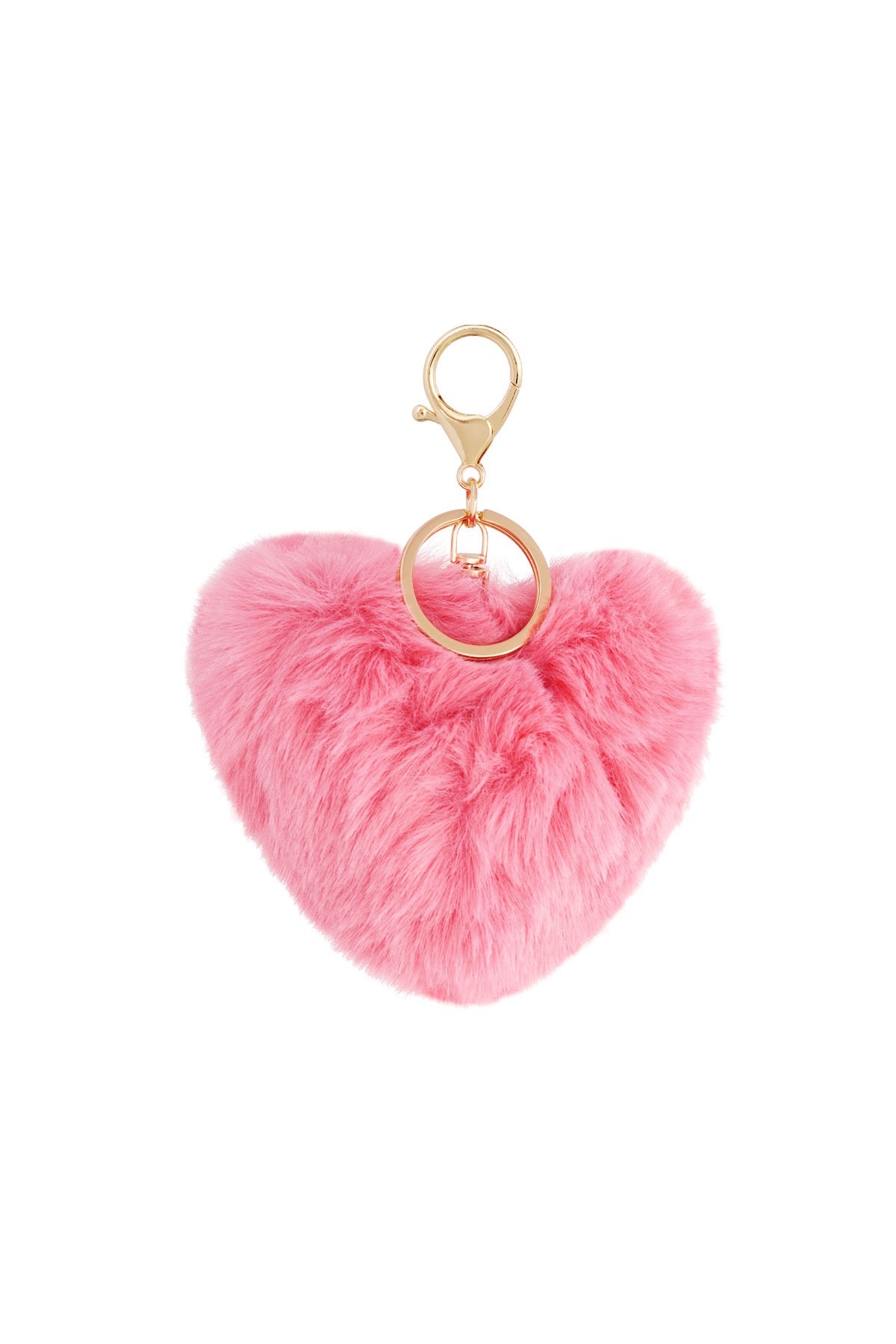 Sleutelhanger heart to fluff fuchsia