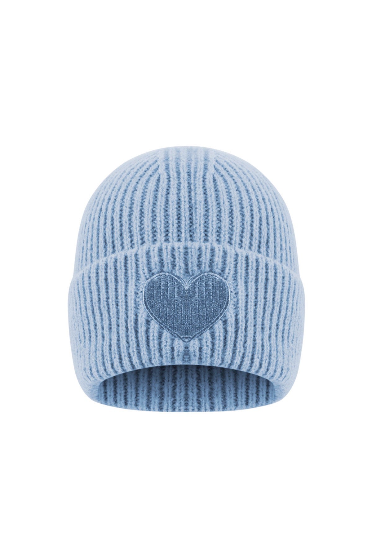 Hartjes muts blauw
