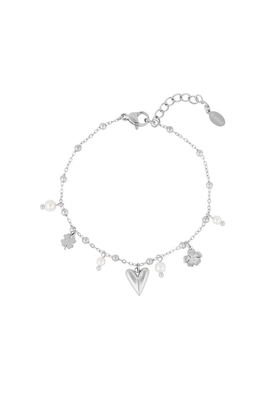 Lucky love armband zilver