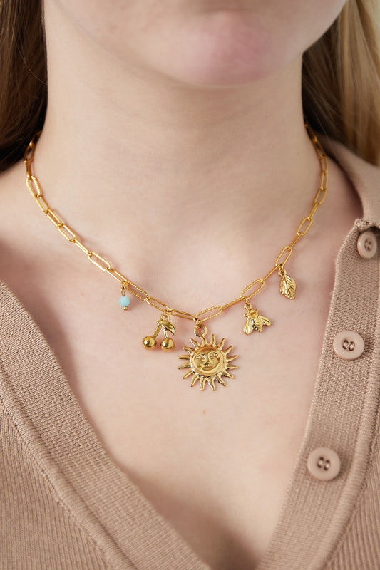 Sunny delight bedelketting goud