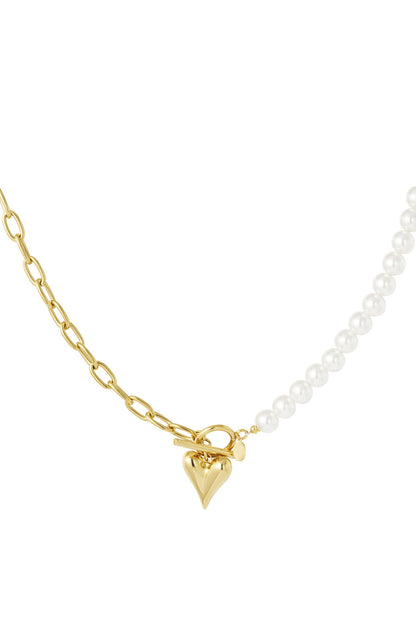 Double love ketting goud