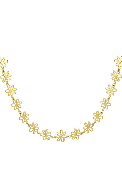 Flower party ketting goud