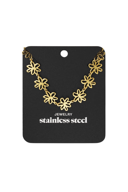 Flower party ketting goud