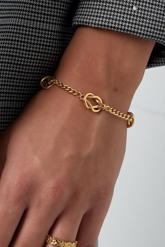 Love knot armband goud