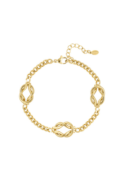 Love knot armband goud