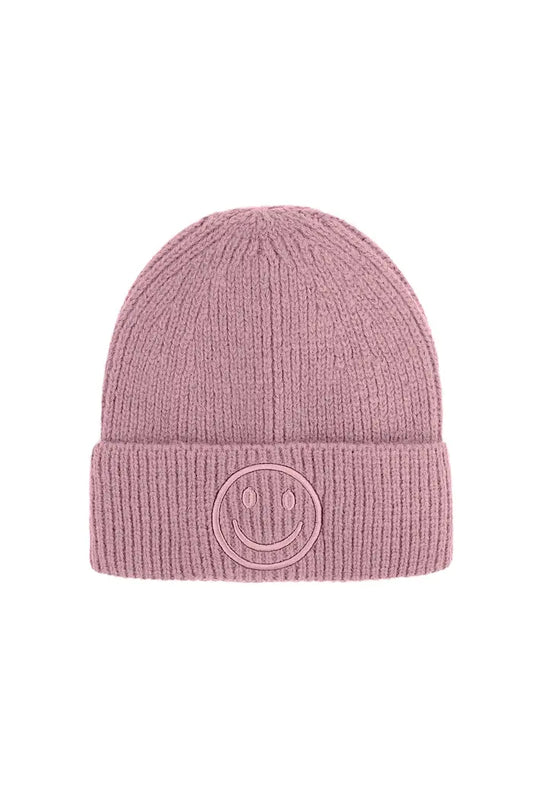 Smiley muts roze