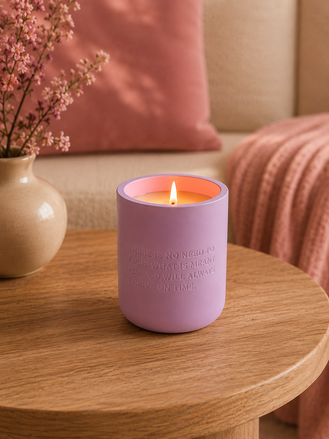 The Gift Label - Cemented Candle 170gr - There Is No Need To Rush
