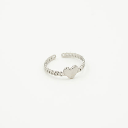 Hartje ring zilver