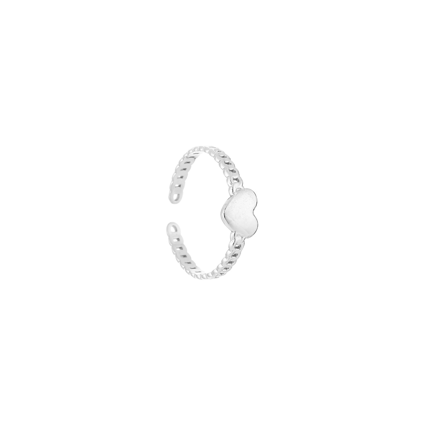 Hartje ring zilver