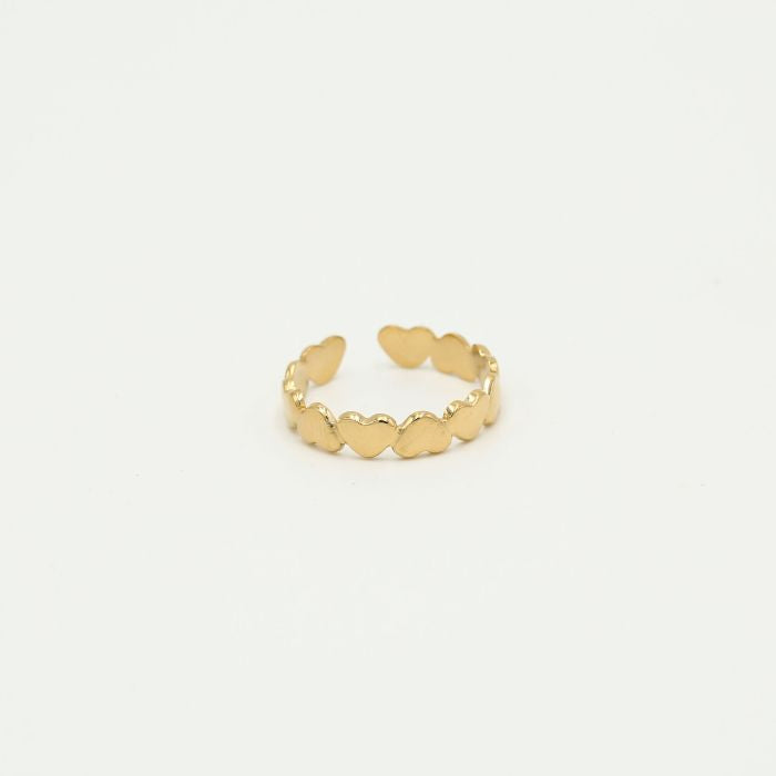 Kleine hartjes ring goud