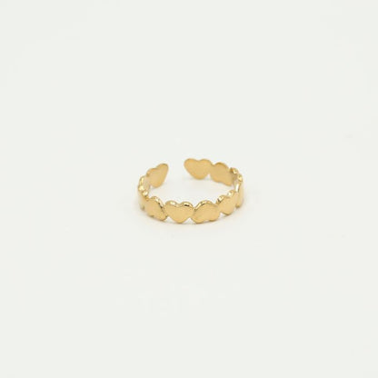 Kleine hartjes ring goud